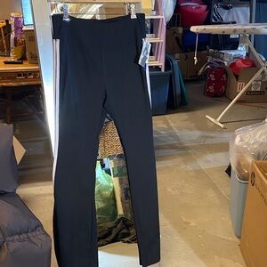 Black Leggings with White Stripes